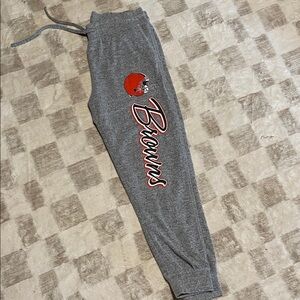 NFL Gray Joggers with Cleveland browns Logo